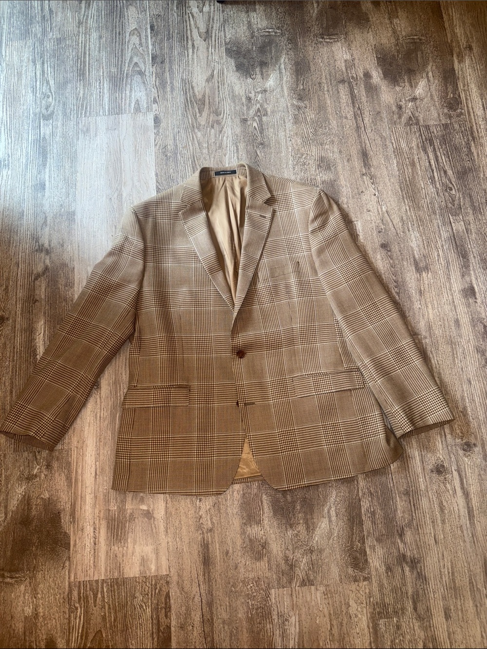 Lauren Ralph Lauren Tan Glen Plaid Sport Coat Blazer